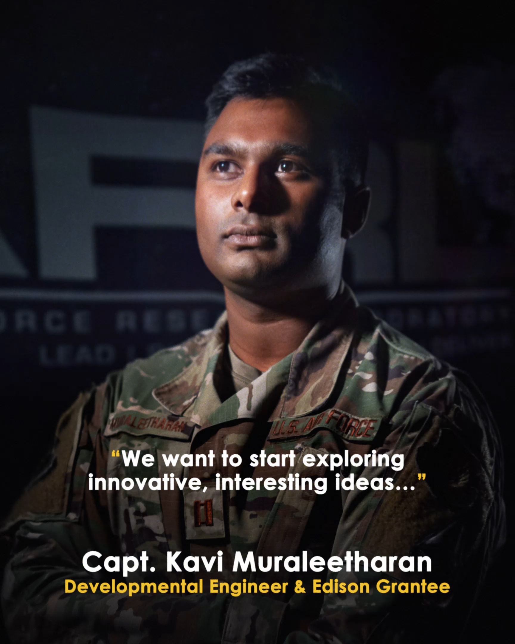 Capt. Kavi Muraleetharan, Developmental Engineer & Edison Grantee